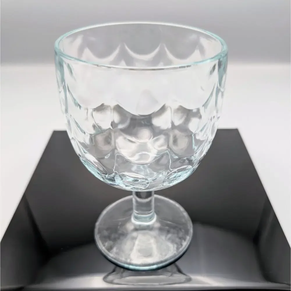 Vintage Bartlett Collins Btc8 Clear Drape Optic Water Goblet